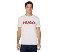 HUGO Men's Print Logo Short Sleeve T-Shirt, White, Medium
