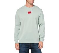 HUGO Men's Regular Fit Square Logo Jersey Sweatshirt, Cucumber Green, L