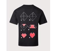 HUGO Mens Relaxed Fit Dalentin T-Shirt - Colour: 001 Black - Size: Large