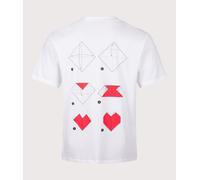 HUGO Mens Relaxed Fit Dalentin T-Shirt - Colour: 100 White - Size: Large