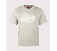 HUGO Mens Relaxed Fit Dangen T-Shirt - Colour: 337 Light/Pastel Green - Size: Small