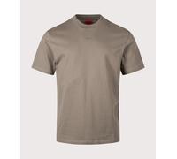HUGO Mens Relaxed Fit Dapolino T-Shirt - Colour: 032 Medium Grey - Size: Small Small