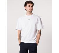 HUGO Mens Relaxed Fit Dapolino T-Shirt - Colour: 100 White - Size: Large