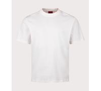 HUGO Mens Relaxed Fit Dapolino T-Shirt - Colour: 102 Natural - Size: Medium