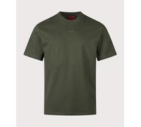HUGO Mens Relaxed Fit Dapolino T-Shirt - Colour: 309 Dark Green - Size: XXL