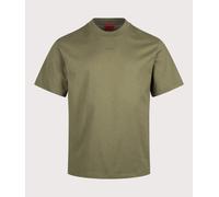 HUGO Mens Relaxed Fit Dapolino T-Shirt - Colour: 388 Open Green - Size: Small