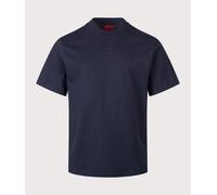 HUGO Mens Relaxed Fit Dapolino T-Shirt - Colour: 406 Dark Blue - Size: Medium