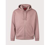 HUGO Mens Relaxed Fit Dapozip Hoodie - Colour: 236 Light/Pastel Brown - Size: Medium