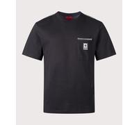 HUGO Mens Relaxed Fit Darro T-Shirt - Colour: 001 Black - Size: Large