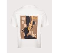 HUGO Mens Relaxed Fit Detzi T-Shirt - Colour: 102 Natural - Size: Small