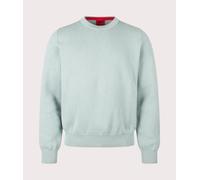 HUGO Mens Relaxed Fit San Celly Sweatshirt - Colour: 338 Light/Pastel Green - Size: XL