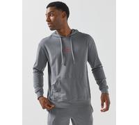 HUGO Mens Relaxed Fit Stretch Jersey Hoodie, Grey, Size 2Xl, Men Grey