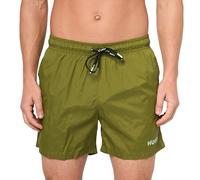 HUGO Mens Reversed Logo Swim Trunks, Spinach Green, XL