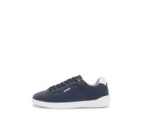 HUGO Mens Riven Tenn Logo-Detail Trainers in Faux Leather Size
