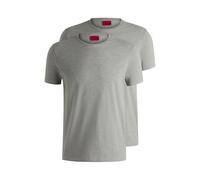 HUGO Mens Round Two Crew-Neck T-Shirts in Stretch Jersey