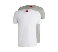 HUGO Mens Round Two Crew-Neck T-Shirts in Stretch Jersey