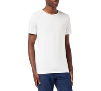 HUGO Mens Round Two Crew-Neck T-Shirts in Stretch Jersey White