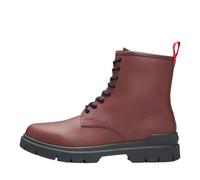 Hugo Mens Ryan Leather Combat Boots - Red - Red - 6 UK
