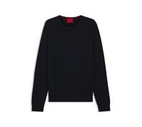 HUGO Mens San Cedric-M1 Embroidered-Logo Sweater in Virgin Wool