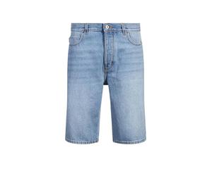 HUGO Mens Skate Shorts Straight-fit Shorts in Blue Stonewashed Denim