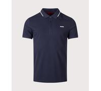 HUGO Mens Slim Fit Dinoso222 Polo Shirt - Colour: 406 Dark Blue - Size: Medium