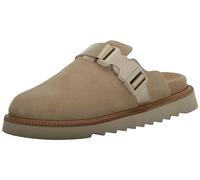 HUGO Men's Slip on Top Buckle Suede Clogs, Almond Milk, 12 UK
