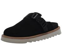 HUGO Men's Slip on Top Buckle Suede Clogs, Black Pepper, 12 UK