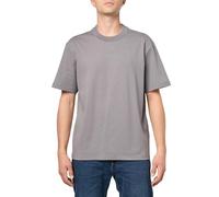 Hugo Men's Small Center Logo Jersey Short Sleeve T-Shirt, Moonrock Grey, XXL