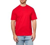 HUGO Men's Small Center Logo Jersey Short Sleeve T-Shirt, Racing Red, Medium