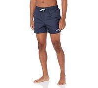 HUGO Men's Small Logo Quick Dry Swim Trunks, Basic Navy, Medium