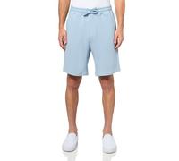 HUGO Men's Small Tonal Logo Cotton Jersey Shorts, Dust Blue, Large