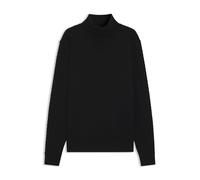 HUGO Mens Smattor Structured-Knit Rollneck Sweater in Cotton Black