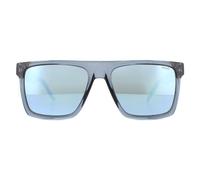HUGO Men's Square Crystal Blue Blue Mirror Sunglasses HUGO Blue One Size