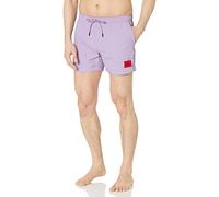 HUGO Men's Square Logo Swim Trunk, Medium Lilac, X-Large