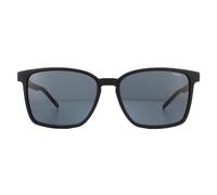 HUGO Men's Square Matte Black Grey Sunglasses HUGO Black One Size