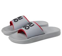 HUGO Men's Stacked Logo Slide Sandal, Pearl Grey, 5 UK