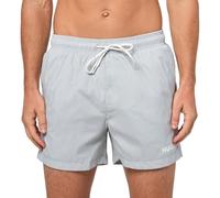 HUGO Men's Standard Haiti Quick Dry Swim Trunks, Light Moon Grey, S