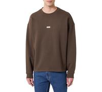 HUGO Men's Sweatshirt, Dark Brown 208, S