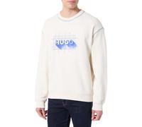 HUGO Men's Sweatshirt, Open White 121, M