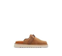 HUGO Mens Syrax slon Buckled-Strap Slip-on Shoes in Suede Size