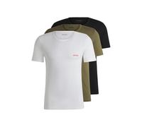 HUGO for man. 50480088 Pack of 3 Cotton Undershirts green, white, black (S), Homewear, Short sleeve