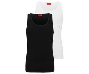 HUGO Mens Tank TOP Twin Pack Two-Pack of Stretch-Cotton Underwear Vests with Logos