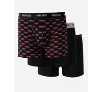 HUGO Men's Boxerbr TRPLT Design 3 Pack Tight Fit Stretch Cotton Boxer Shorts, Open Miscellaneous 998, L