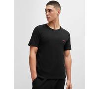 HUGO Mens T-Shirt RN Triplet P Three-Pack of Logo-Print Underwear T-Shirts in Cotton Black