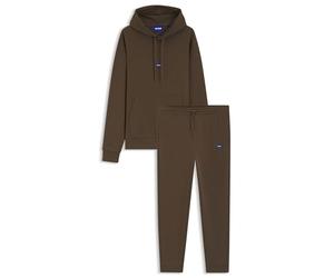 HUGO Mens Tracksuit NalonsoNap Cotton tracksuit set with blue logo patch