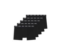 HUGO Mens Trunk Five Pack Five-Pack of Logo-Waistband Trunks in Stretch Cotton Black