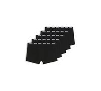 HUGO Mens Trunk Five Pack Five-Pack of Logo-Waistband Trunks in Stretch Cotton Black