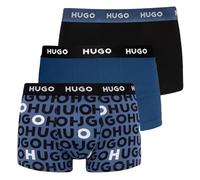 HUGO Men's Trunk Triplet Design Triple Pack Tight Fit Stretch Cotton Boxer Shorts with Short Leg and Logo Waistband, 976open Miscellaneous, M
