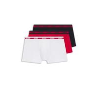 HUGO Mens Trunk Triplet Planet Three-Pack of Logo-Waistband Trunks in Stretch Cotton