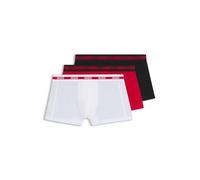 HUGO Mens Trunk Triplet Planet Three-Pack of Logo-Waistband Trunks in Stretch Cotton